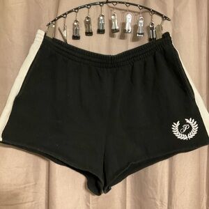 Black Athletic Shorts with White Trim